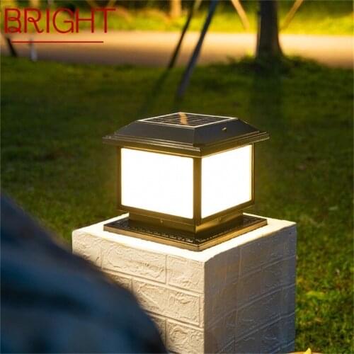 Outdoor Solar Post Lamp Wall Lights With Remote Control Waterproof IP65 Modern LED For Home Garden