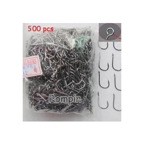 Wholesale 500pcs carp fishing hooks with hole High quality Carbon Steel #3-#12 10 size choose Fly carp sea Fishing hooks