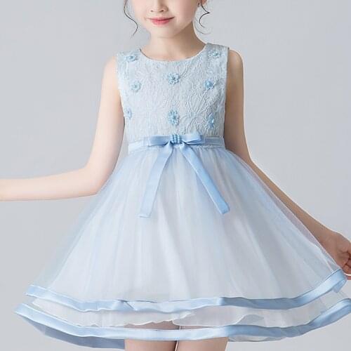 Girls‘ Dresses Wedding Party Clothes Flower Casual Gown Princess Summer Girls Dress Childrens Tutu Short Dress 1230