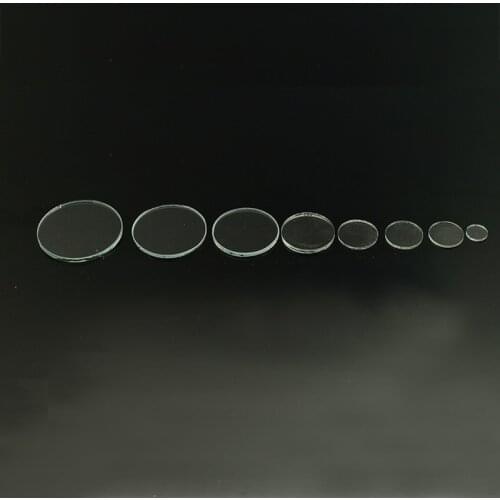 Diameter 8 13 14 15 20 25 28 32mm Flat lens Torchy lens Round Flat Lens planus Tempered Glass Thickness 1.8mm glass lens