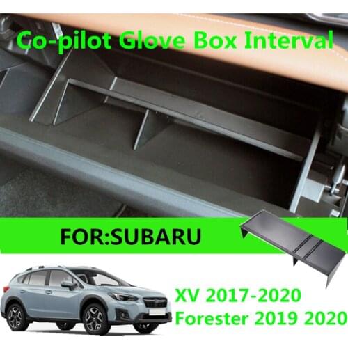 Glove Box Interval Car Co-pilot Glove Box Accessories For SUBARU XV 2017-2020 SUBARU Forester 2019 2020 Car Storage Partition
