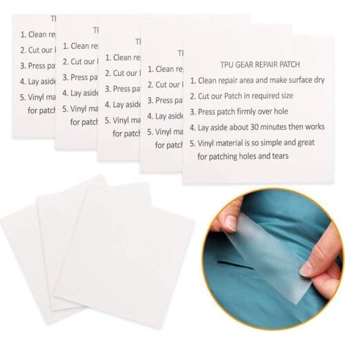 Transparent Tent Tape TPU Patches Repair Sticker for Backpacks Awnings Camping Tents Outdoor Jackets 7 × 7 CM