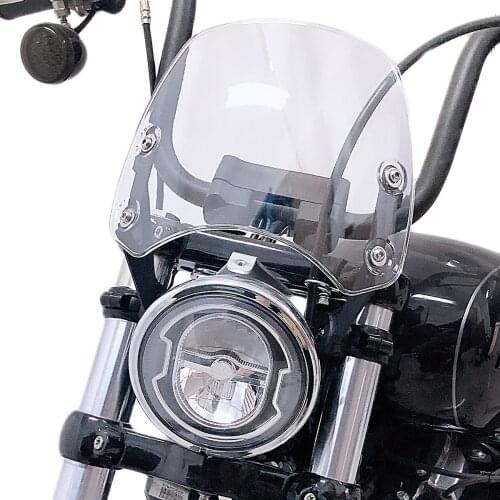 Clear Windshiled Screen Wind Cover With Brackets For Harley 2018-2021 Softail Street Bob