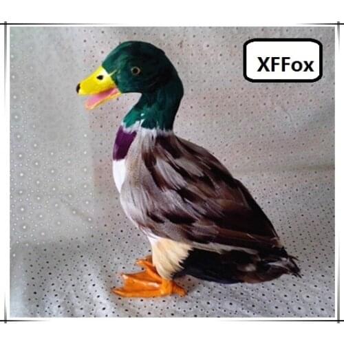 New simulation duck model foam&furs real life colourful duck bird model gift about 28x24cm xf2198