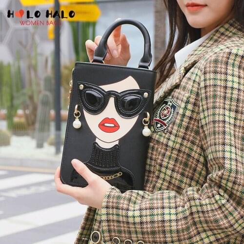 Sexy Woman Fashion Small Crossbody Bag for Women New Shoulder Chain Bag Pureses and Handbags Pu Leather Clutch Bag Character Bag