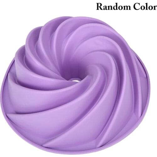 Silicone Fluted Cake Mold Non-Stick Round Jelly Mold DIY Bread Pastry Baking Tool Kitchen Cookie Making Mould Random Color