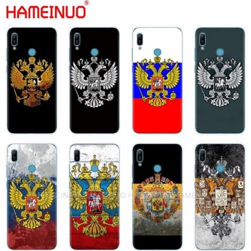 Silicon phone cover case for huawei Y5 Y6 Y7 Y9 PRO PRIME 2019 honor 8s 8a 20 LITE PRO 10i view 20 V20 russia federation flag
