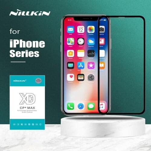 Nillkin for iPhone 11 11 Pro Max X XR XS Max Glass XD CP+ Max 3D Tempered Glass Safety Screen Protector for iPhone 8 7 Plus Film