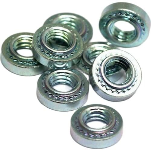 Unified Size S White Blue Zinc Plated Steel PEM Self Clinching Nut Pressure Riveting Nut 200pcs/lot