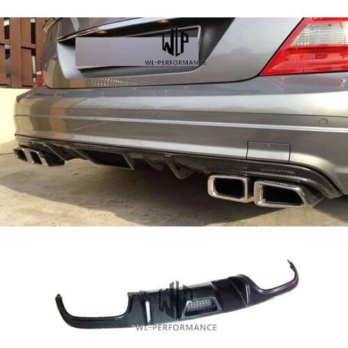 W204 V Style Carbon Fiber Rear Lip Diffuser Car Styling For Mercedes-Benz C Class W204 C63 V Style Car Body Kit 2007-2011