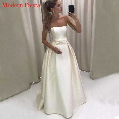 Elegant Satin Mermaid Wedding Dress Strapless Vestido De Novia Bride To Be Robe De Mariée suknia ślubna MF0185