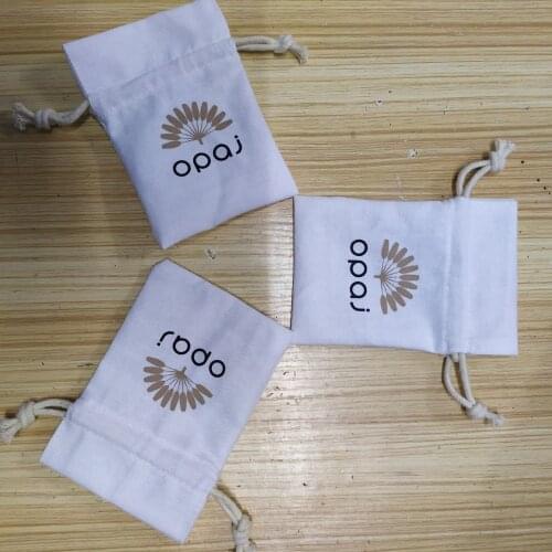 100pcs high quality linen drawstring jewelry gift dust bag pouch 8.5*12.5cm linen bag with custom 2 colours logo printing