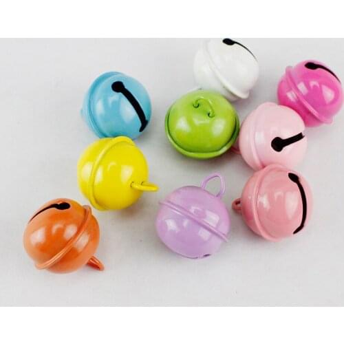 22mm Christmas Jingle Bell Beads Mixed Color Bell Exquisite Loops Bells Charm Pendants