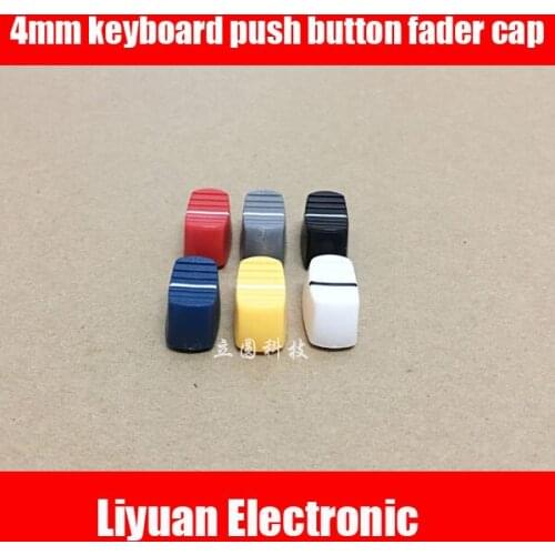 60pcs 4mm keyboard push button fader cap Mixer console equalizer oval fader knob cap 6 color