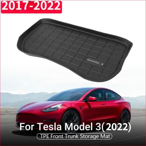 Car Front Trunk Mat Car accessorie For tesla model 3 Black Thermoplastic elastomer Modification Pad auto Accessories 2017-2021