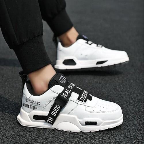 Large Size PU Leather High-soled Shoes Man Leather Sneakers Male Sports Shoes for Men Sport Shoes Men Running Shoes White A-527