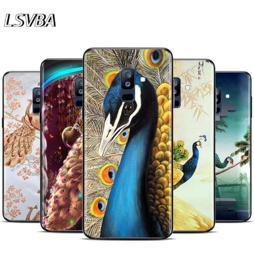 Cute Peacock Feather For Samsung Galaxy A9 A8S A8 A7 A6S A6 A5 A3 A750 Plus 2018 2017 2016 Star Phone Case