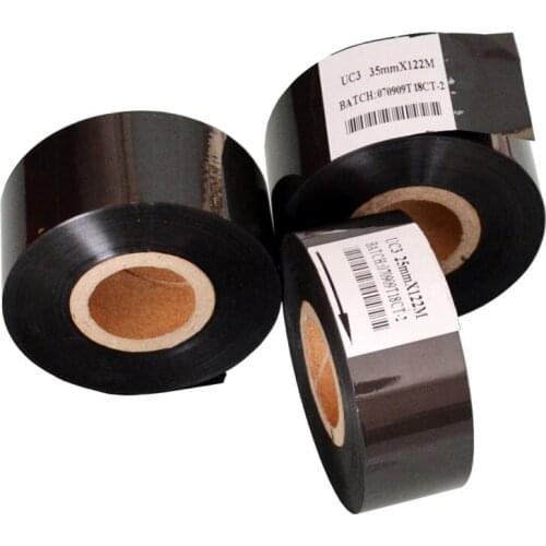 Black Width 35mm length 122m expire date stamp ribbon foil for packing bags
