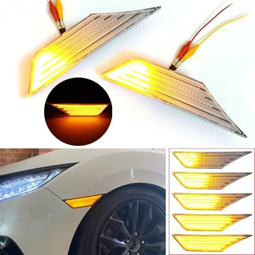 Dynamic LED Turn Signal Side Marker Light Blinker Indicator For Honda Civic 10th Gen Sedan Coupe Hatchback 2016 2017 2018