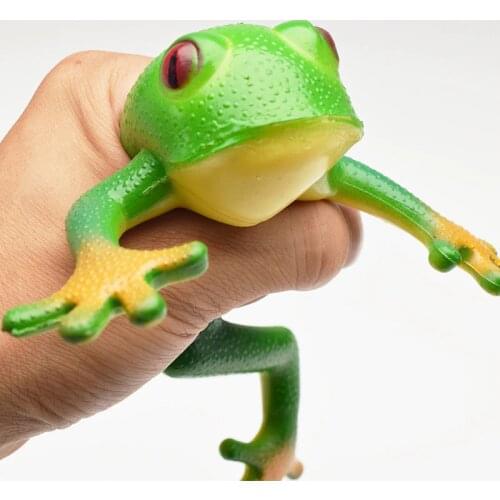 15*15cm Frog Model Plastic Figures Kids Toy Sets Halloween Gift Emulation Education Rainforest Green Gold Frog Landscape Decor