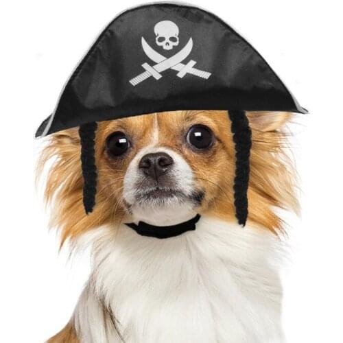 Pet Toy Halloween Pirate Hat Cat And Dog Wig Pirate Hat Decoration