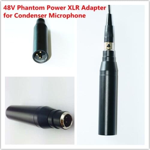 XLR-4 TA4F 4 PIN MINI XLR CONDENSER MICROPHONE TO XLR/XLR 3-PIN MALE 48V PHANTOM POWER ADAPTOR ADAPTER for Condenser Mic-Mixer