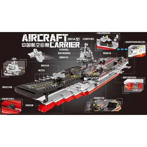 XingBao PLAN Liaoning compatible military vehicle shipboard Aircrafted carrier Ship building blocks Creator