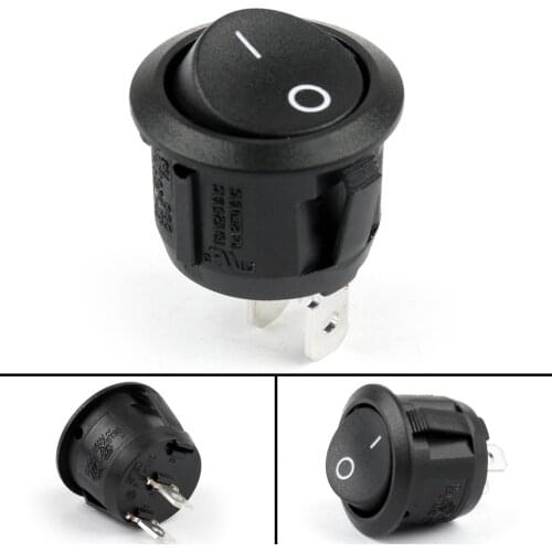 Areyourshop Rocker Switch R13-112A Round Boat Rocker Switch SPST 2Pin ON-OFF 6A/250VAC 10A/125VAC