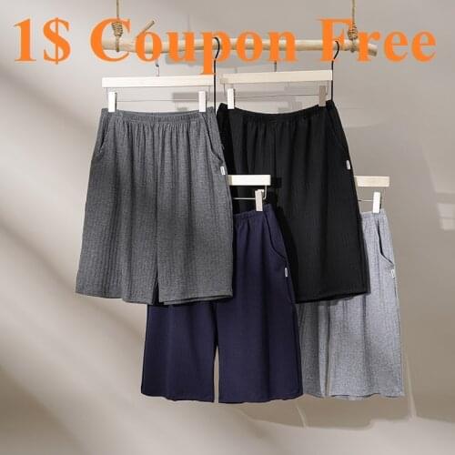 Boy Male Casual Plaid Pants Shorts Pajamas Slant Pocket Pyjamas L-5XL Sleepwear Nightwear Elastic Waist Mans Jams 6535cotto HDE