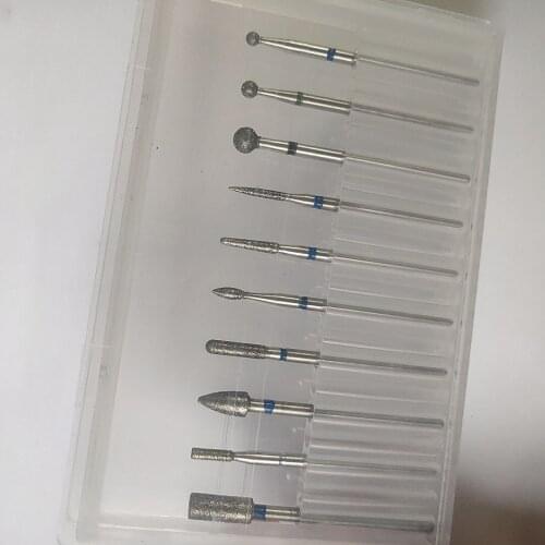 10PCS Nail Drill Bits Diamond Set Silicone Cutters For Manicure Ceramic Manicure Machine Milling Cutter For Manicure Diamond Set