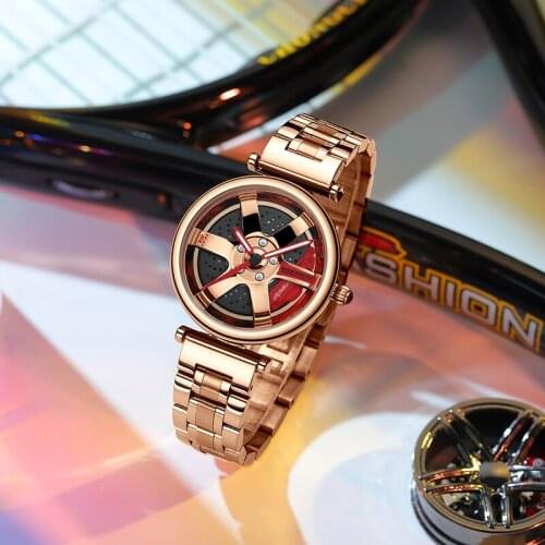 NEKTOM Rim Watch Hub Women Watch Super Car Rim Watch Drop Shipping Waterproof TE-37 Women Watches Real 3D Model Volk Rays Watch