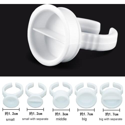 Disposable Microblading Pigment Glue Rings Tattoo Ink Holder for Semi Permanent Makeup Titular De La Tinta Del Tatuaje 100pcs