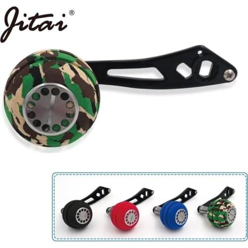 JITAI Single Strong Baitcasting Fishing Reel Handle Extended Long Rocker With Big EVA Knobs For Bait Casting Wheels Coils Pesca