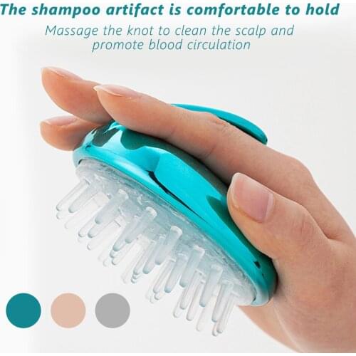 Spa Hair Brush Silicone Shampoo Wide Tooth Comb Scalp Hair Washing Comb Scalp Massage Slimming Soft Brush Head Body Massage