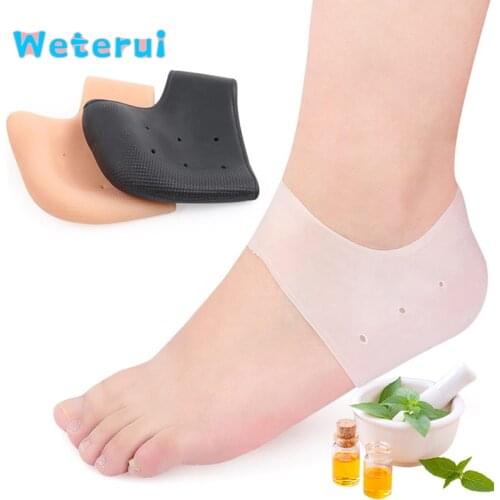 Silicone Gel Heel Pad Pain Relief For Plantar Fasciitis Protective Sleeve Heel Spur Insert Cracked Heel Moisturizing Socks
