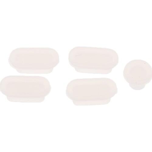 Silicone Dust Stopper Dustproof Plug USB Earphone Port Cap for MacBook Clear