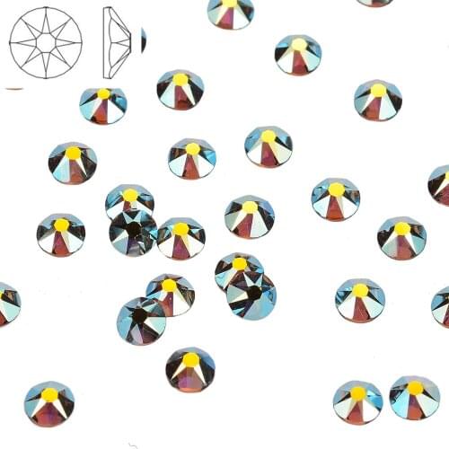 High Brilliance Smoked Topaz AB Shimmer FlatBack Non-HotFix Rhinestones Nail Art Crystal 16 Facets Cut AB Rhinestones