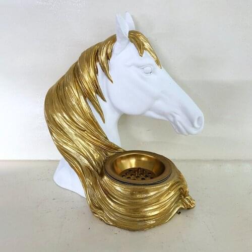 Model room living room porch decoration decoration hotel abstract horse head sculpture artwork home accessories