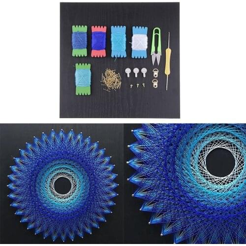 Vintage Pins String Art Kits Birds Nest Home Decor - DIY Winding Drawing 30x30cm