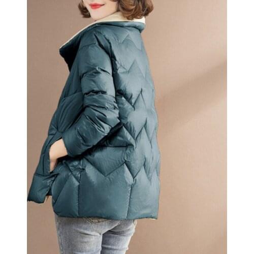 Stand Collar Cotton Padded Jacket Womens Short Slim-Fit 2021 New Korean Parkas Jacket Winter Clothes Women Trend Buttons 543