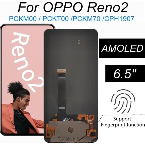 6.5" AMOLED For OPPO Reno2 LCD Display Touch Screen Assembly Replacement for OPPO Reno 2 LCD PCKM70 PCKT00 PCKM00 CPH1907 LCD