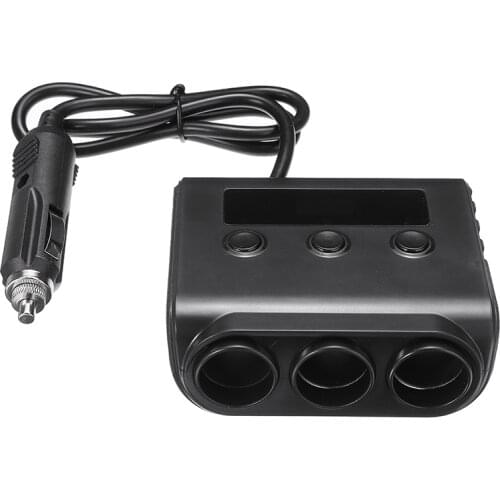 4 Ports USB Charger Adapter 3 Way Auto Car Cigarette Lighter Socket Splitter Charger Plug Adapter 12V-24V For All Phone Tablets