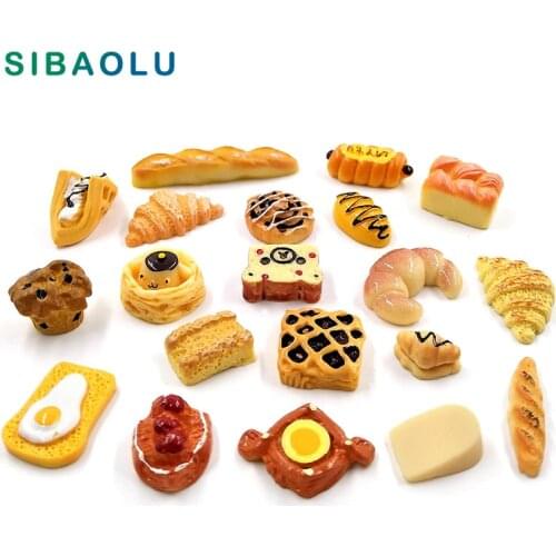 10pcs Artificial food cake snack bread party decoration mini model home decor miniature fairy take decoration DIY accessories