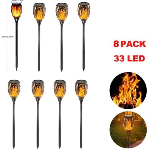 2-8 pcs Solar Flame Lights Outdoor Led Solar Garden camp Light Colorful Flame Torches Lamp For Courtyard Garden Balcony lanterns