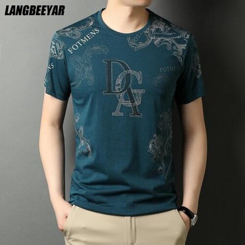 2021 New Summer Brand Designer Tops Mercerized Cotton Short Sleeve Casual Fashion Top Quality O Neck t Shirt For Men Clothes