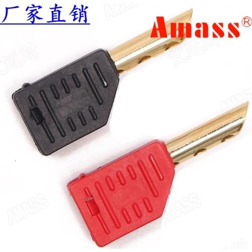 5pcs Amass 4mm Hollow Banana Plug All copper plated large current PE plastic shell welding type male and female can be stacked