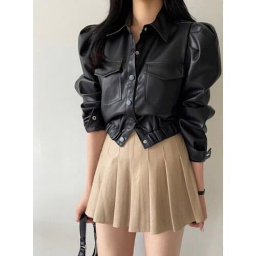 Женские зимние кожаные куртки Aisukurimu China At AliExpress