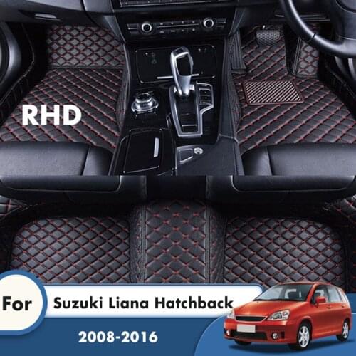 RHD Car Floor Mats For Suzuki Liana Hatchback 2016 2015 2014 2013 2012 2011 2010 2009 2008 Custom Carpets Interior Accessories