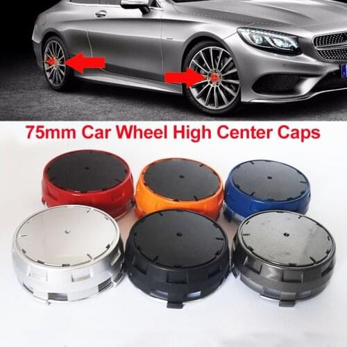 Car Accessory 75mm Wheel High Hub Caps Covers ABS Car Logo Star Emblem 7.5CM Wheel Center Cap Badge