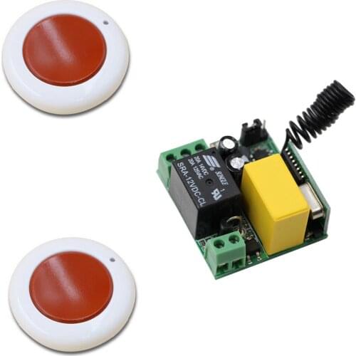 Wireless Remote Switch AC 220V 1 CH 1CH 10A Relay Wireless Power Remote Control Switch Receiver With 2 X Transmitter